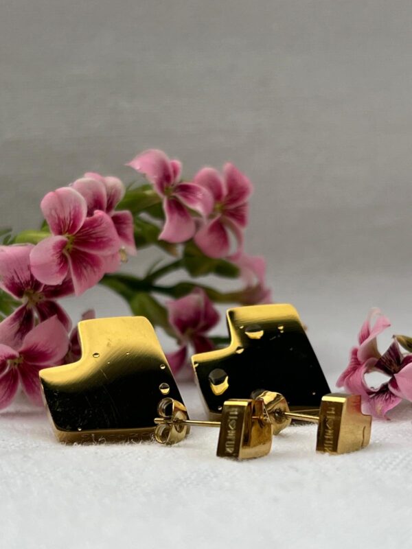 Rich collection small earring, 2 layers of gold, hypoallergenic, waterproof & tarnish free 18cm